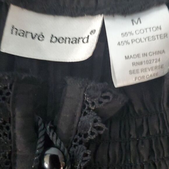 Harve Benard, Black Button up w/ tassel tie front - Picture 12 of 12